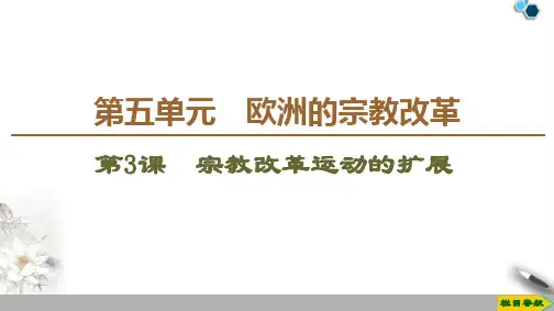 2019-2020人教版历史选修1 第5单元 第3课 宗教改革运动的扩展课件PPT