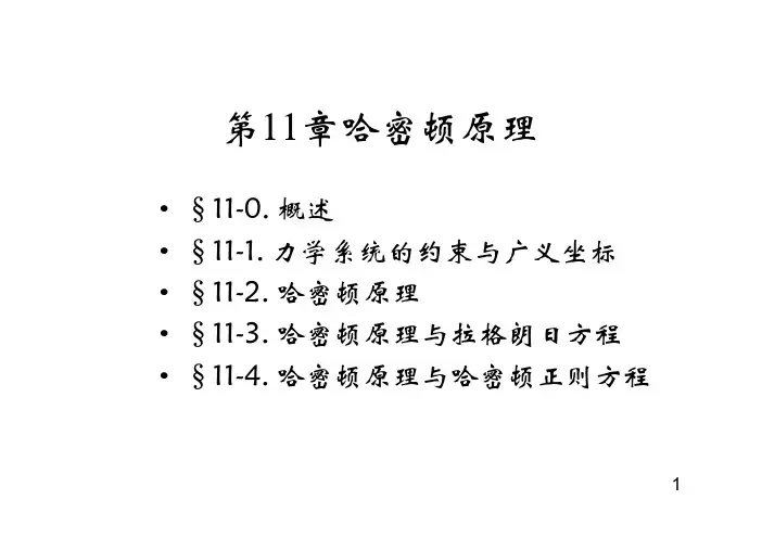 11哈密顿原理