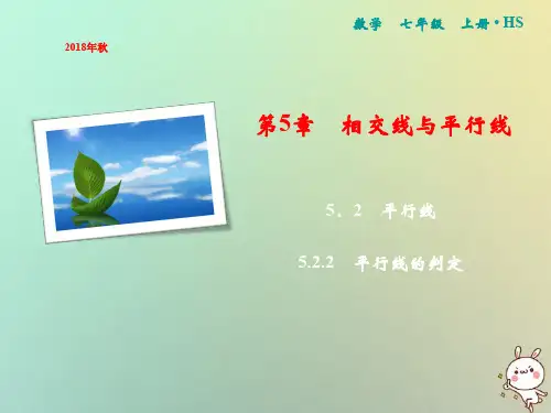 【精品推荐】2020年秋七年级数学上册 第5章 相交线与平行线 5.2.2 平行线的判定课件 (新版)华东师大版