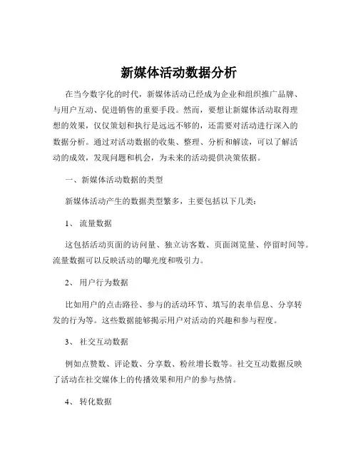新媒体活动数据分析