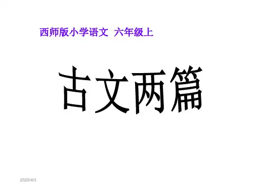 西师版六年级《古文两篇之司马光救友》