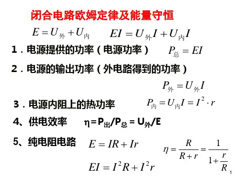 闭合电路欧姆定律的应用ppt课件.ppt