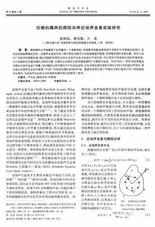 压缩机噪声的跟踪采样近场声全息实验研究