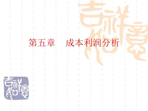 管理经济学 第五章