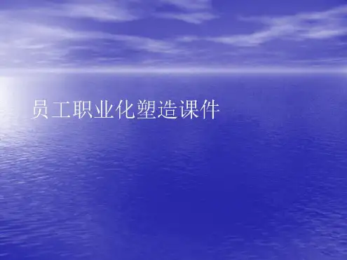 员工职业化塑造讲稿_2022年学习资料