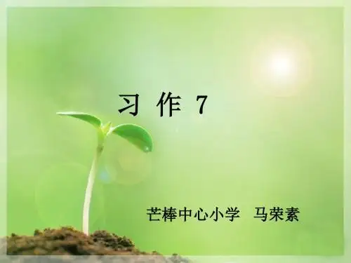 苏教版语文四年级上册习作7课件