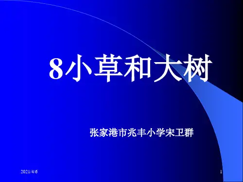 苏教版六年级上册语文《小草和大树》公开课课件PPT
