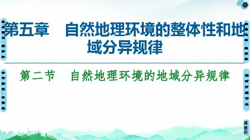 自然地理环境的地域分异规律课件中图版选择性必修地理