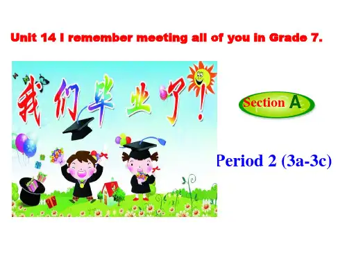 九年级新目标英语unit14 I remember meeting all of you in Grade 7  SectionA  3a-3c