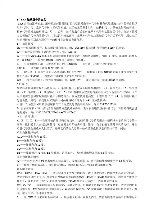 SKF轴承含义