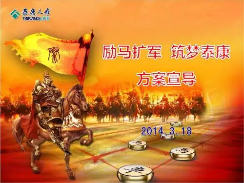 “励马扩军_筑梦泰康”方案宣导