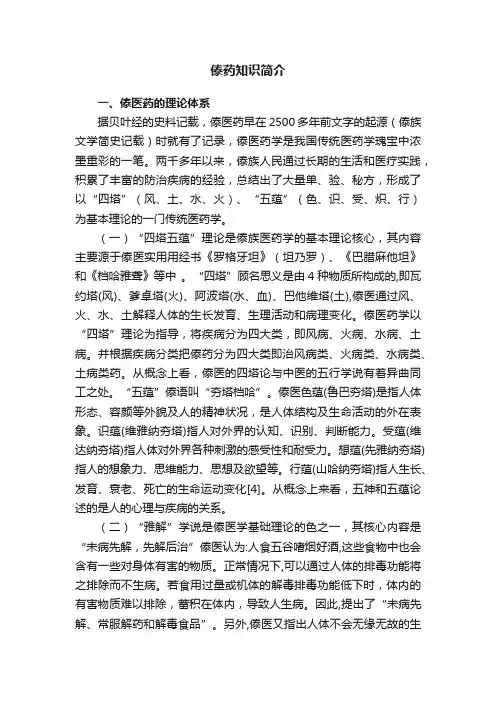 傣药知识简介