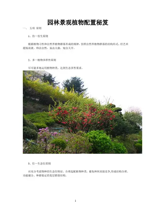 园林景观植物配置秘笈