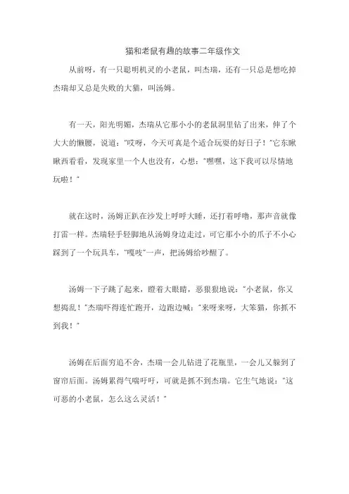 猫和老鼠有趣的故事二年级作文