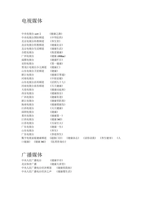 医药媒体表