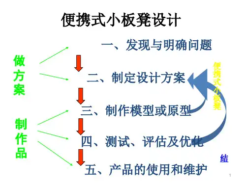 便携式小板凳设计说明书模板ppt课件