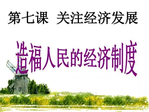 九年级政治关注经济发展