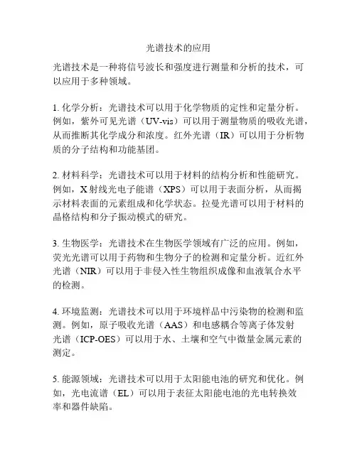 光谱技术的应用
