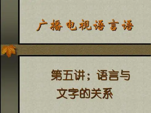 重要2《语言与文字关系学概论课件第五-文字