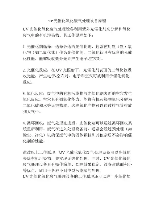 uv光催化氧化废气处理设备原理