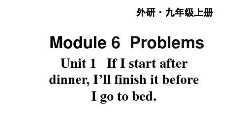 最新外研版九年级上册英语 Module 6 Unit 1【课件】