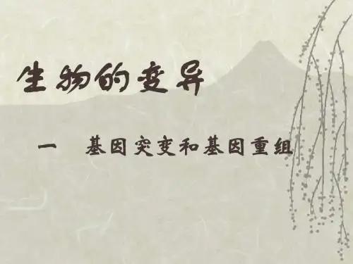 生物的变异 PPT课件1 人教版
