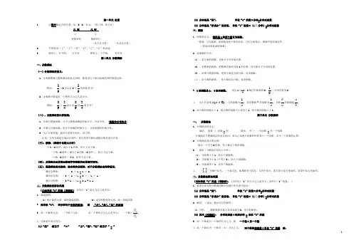 人教版六年级上册数学知识点整理(个人整理资料)