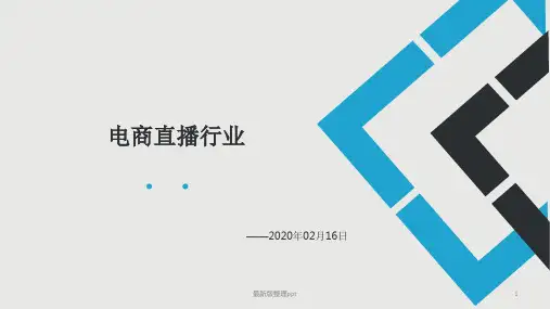 电商直播行业ppt课件
