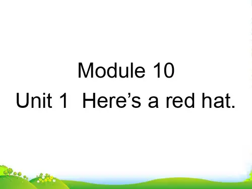 新外研版三年级英语下册Module 10 Unit 1 Here's a red hat 课件3