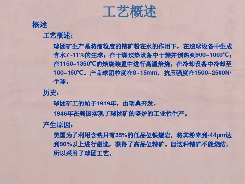球团矿生产原理及工艺