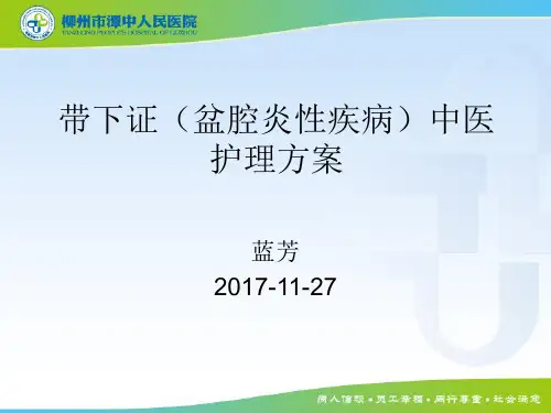 带下证盆腔炎性疾病中医护理方案20171127蓝芳 ppt课件