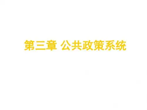 公共政策导论第3章