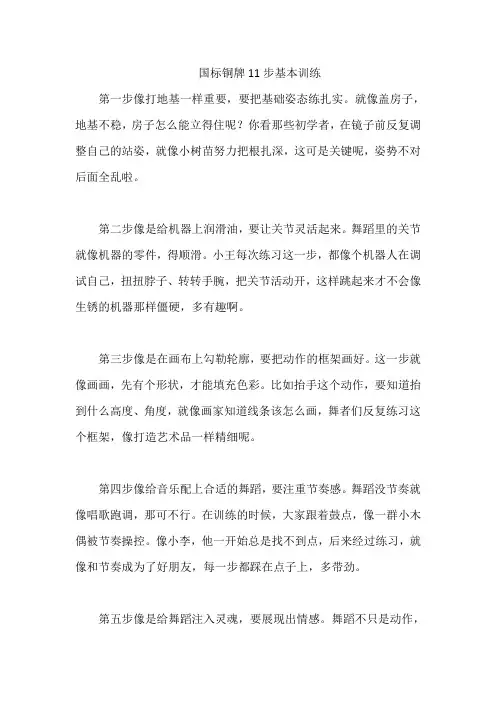 国标铜牌11步基本训练