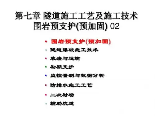 《隧道工程》课件第19讲 围岩预支护(预加固) 02