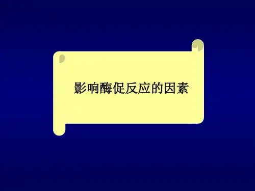 酶促反应影响因素改ppt课件