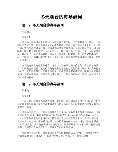 冬天烟台的海导游词