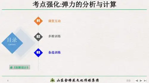 高2020届高2017级创新设计高三物理高考总复习江苏专用课件2-1-1-考点强化：弹力的分析与计算