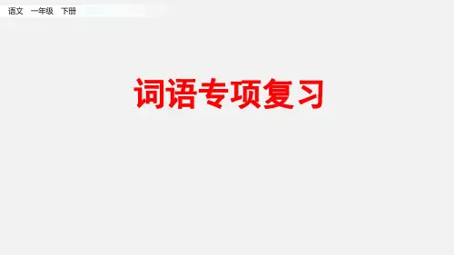 统编部编版小学语文一年级下册语文专项  词语专项复习课件(45张)