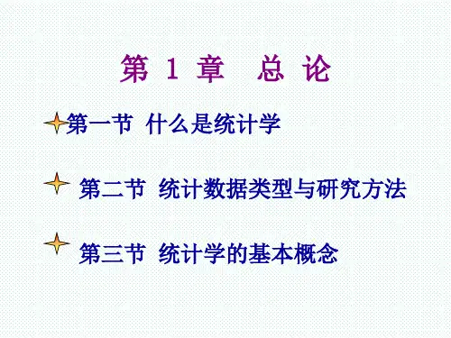 统计学 第一章 总论