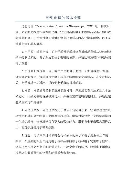 透射电镜的基本原理