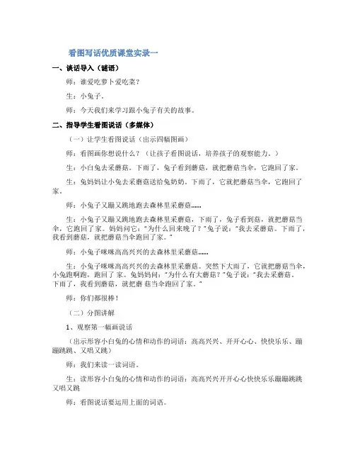 看图写话优质课堂实录