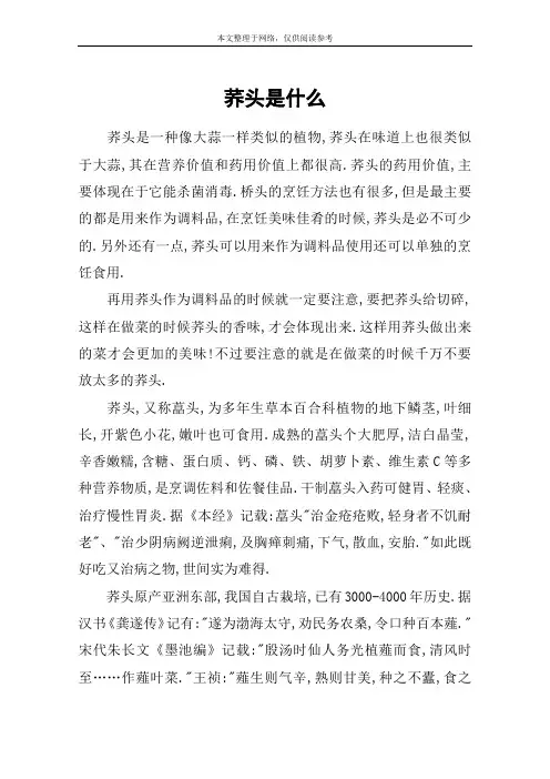 荞头是什么