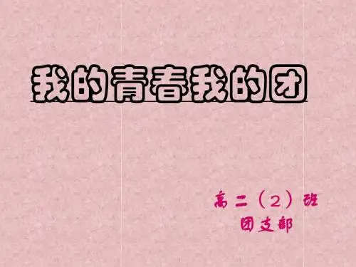 我的青春我的团