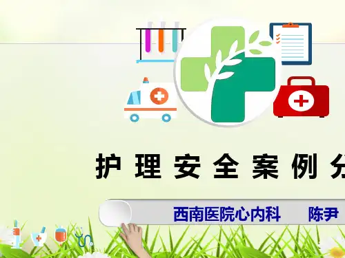 护理安全案例分析教材PPT(共 33张)