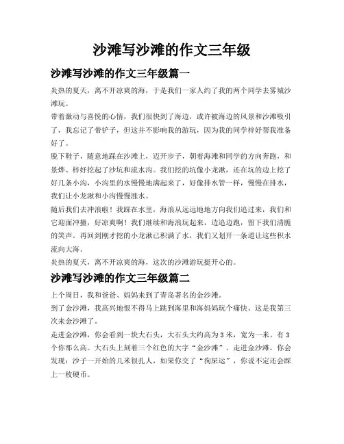 沙滩写沙滩的作文三年级