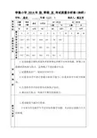 二年级数学期中质量分析表
