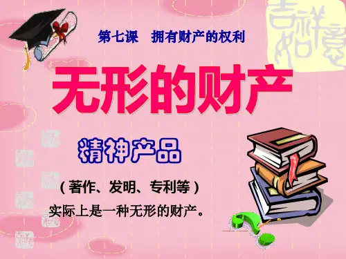2021完整版《无形的财产》拥有财产的权利PPT课件