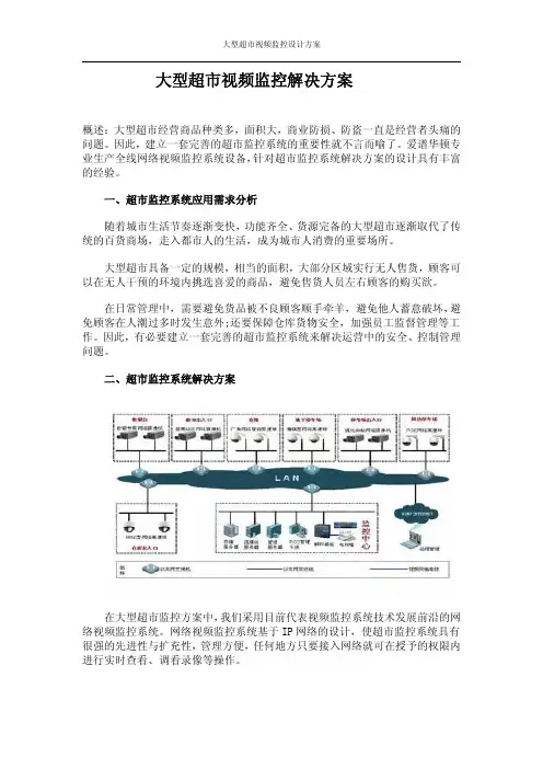 (中性)大型超市视频监控解决方案.