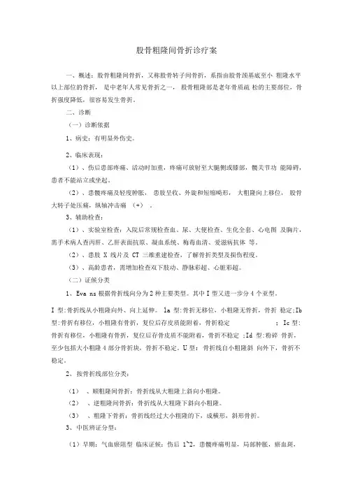 股骨粗隆间骨折诊疗方案