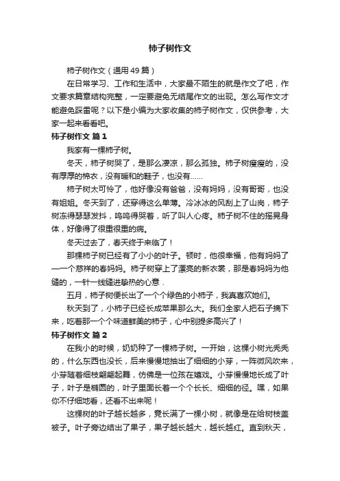 柿子树作文